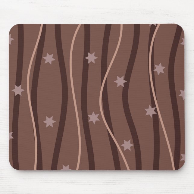Tapis De Souris Étoiles de chocolat et Motif rayé (Devant)