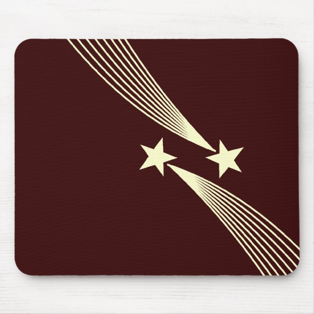 Tapis De Souris Étoiles de tir - Crème sur Dark Brown 330000 (Devant)