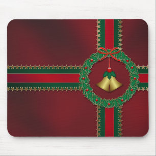 Tapis De Souris Étoiles et rayures Noël Mousepad