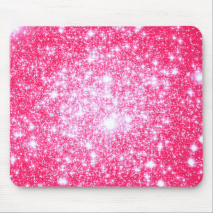 Tapis De Souris Étoiles roses brillantes