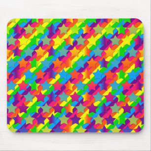 Tapis De Souris Étoiles sur les bandes-Ordinateur Mousepad