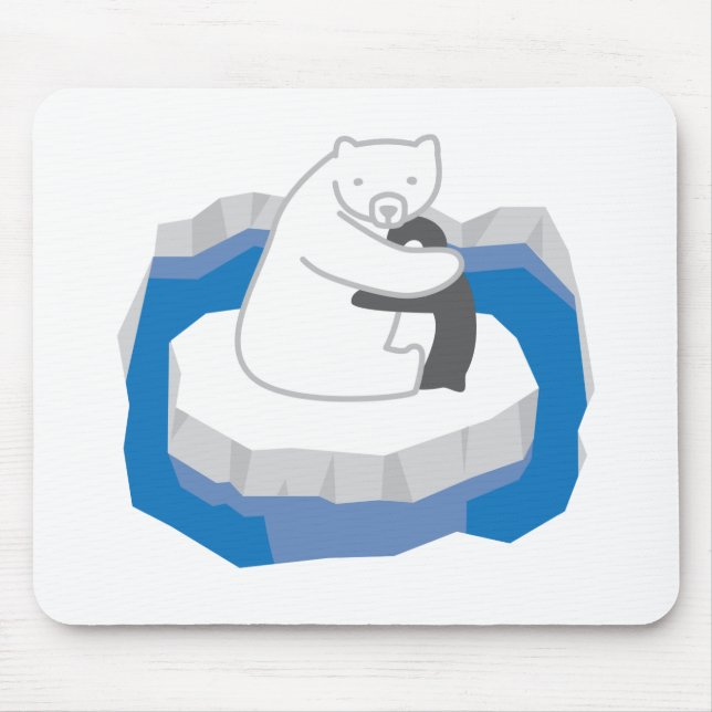 Tapis De Souris Étreinte d'ours blanc (Devant)