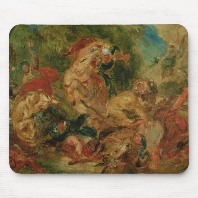 Tapis De Souris Étude pour la chasse à lion, 1854 (Devant)