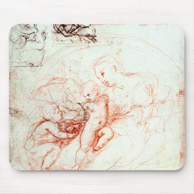 Tapis De Souris Étude pour Madonna alba, c.1508-09 (Devant)