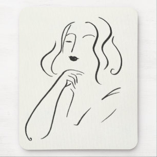 Tapis De Souris Étude simple - croquis d'une femme