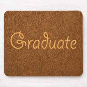 Tapis De Souris Étudiant Brown en cuir de vache Regarder