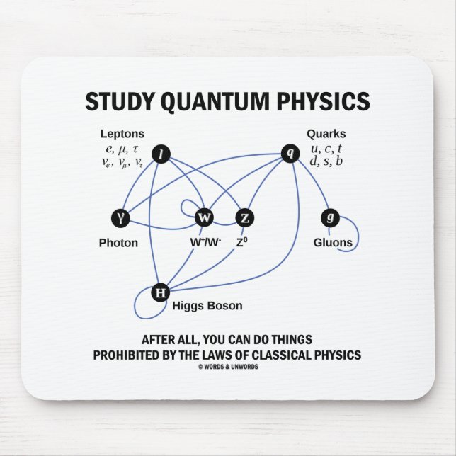 Tapis De Souris Étudier La Physique Quantum Après Tout Vous Pouvez (Devant)