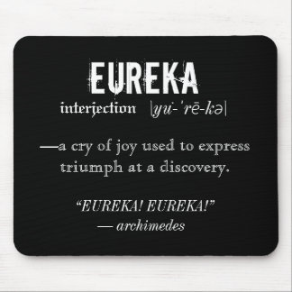 Tapis De Souris Eureka Définition Archimède Principale Science