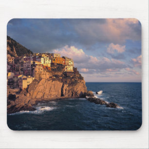 Tapis De Souris Europe, Italie, Manarola. Les maisons nichées dans