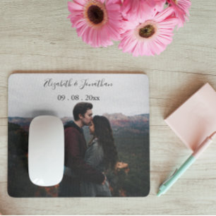 Tapis De Souris Événement de mariage avec photo personnalisée