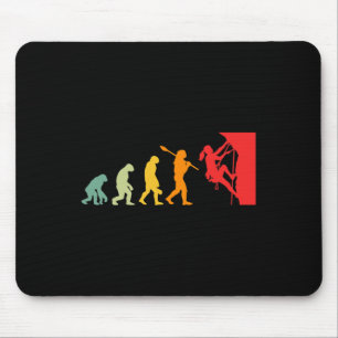 Tapis De Souris Évolution drôle d'escalade de roche humaine drôle