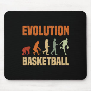 Tapis De Souris Évolution Du Basket-Ball Du Singe Aux Hommes Tous