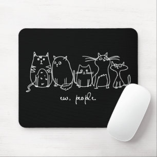 Tapis De Souris Ew, Les Gens Drôle Amoureux de les chats Meowy