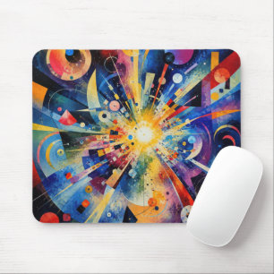 Tapis De Souris Explosion Cosmique Contemporaine Abstraite