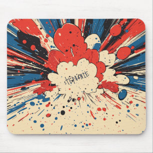 Tapis De Souris Explosion d'art pop de style comique (4)