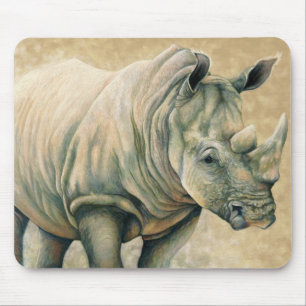 Tapis De Souris Expressions africaines - rhinocéros blanc