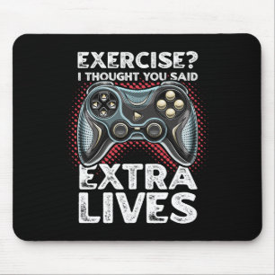 Tapis De Souris Extra Lives Funky Video Game Contrôleur Retro Jeu