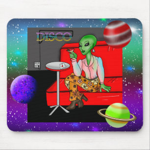 Tapis De Souris Extraterrestre rétro des années 1970 dans Disco Lo