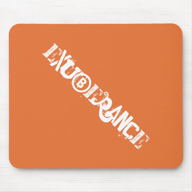Tapis De Souris Exuberance moderne Orange Bold Graffiti Typographi (Devant)