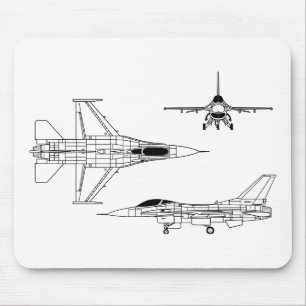 Tapis De Souris F-16 Faucon combattant