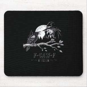 Tapis De Souris F-Caw-F Corbeau Sorcière Halloween F-Caw-F