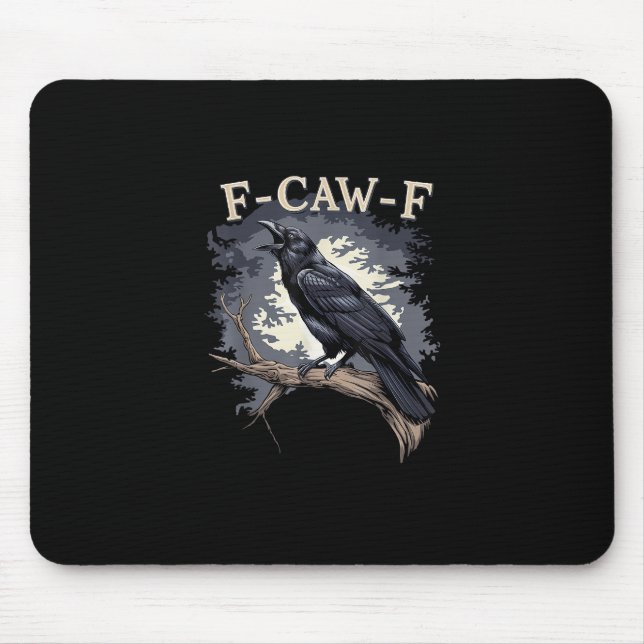 Tapis De Souris F Caw F Funny Bird Crow Creative Casual Design (Devant)