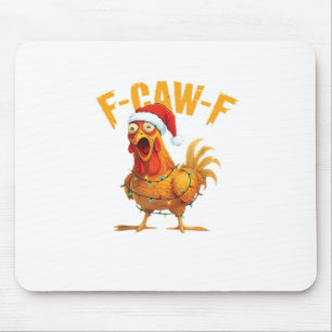 Tapis De Souris F-Caw-F Noël Fun Chicken Noël Essentiel