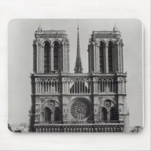 Tapis De Souris Façade de Notre-Dame, Paris, fin du 19ème siècl