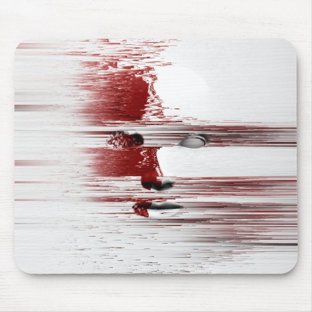 Tapis De Souris Face Abstraite en rouge (Devant)