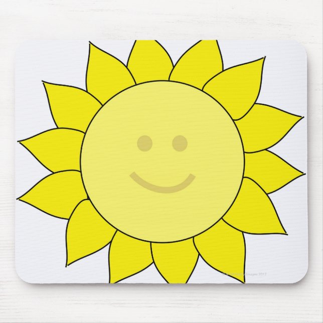 Tapis De Souris face de sourire Sunflower (Devant)