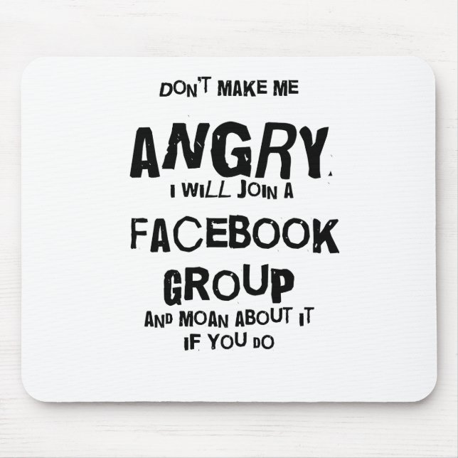 Tapis De Souris facebook fâché (Devant)