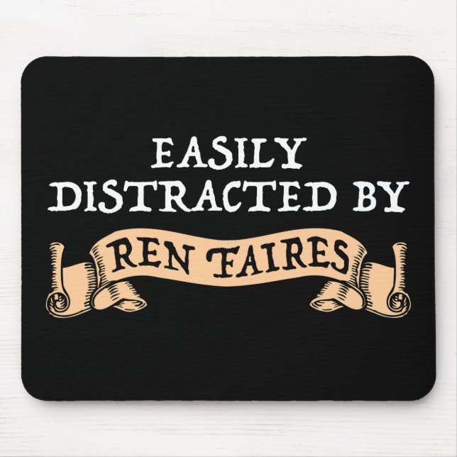 Tapis De Souris Facilement Distrait Par Les Faires Ren (Devant)