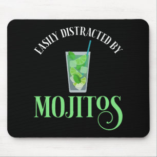 Tapis De Souris Facilement Distrait Par Les Mojitos