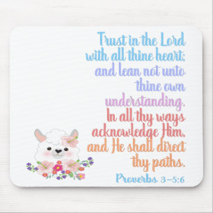 Tapis De Souris Faire confiance au Seigneur Verset biblique