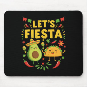 Tapis De Souris Faisons la fête Taco Avocat Drôle Cinco De Mayo Me