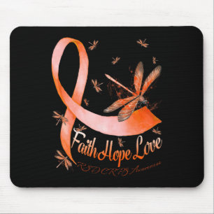 Tapis De Souris Faith Hope Love Rsd Crps Sensibilisation Dragonfly