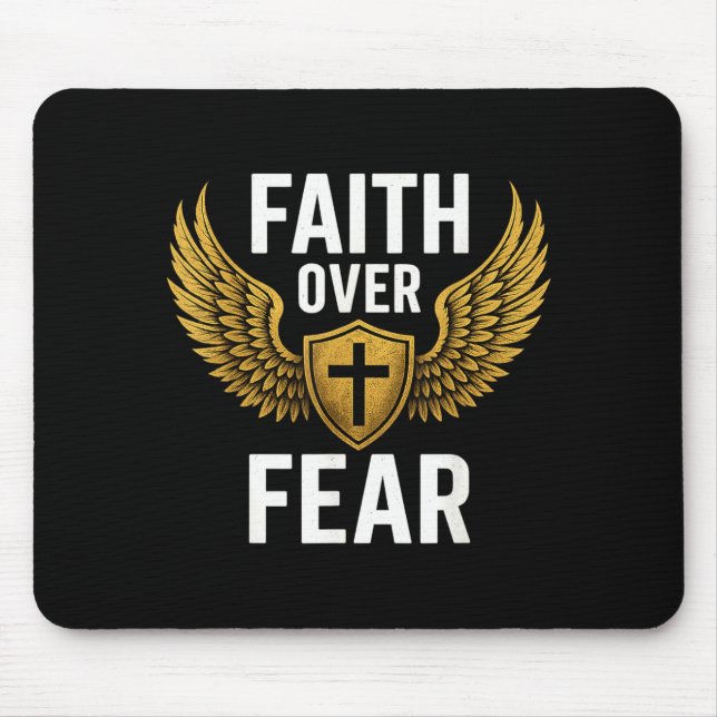 Tapis De Souris Faith Over Fear Gold  (Devant)