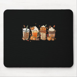 Tapis De Souris Fall Autumn Coffee Thanksgiving Pumpkin Halloween