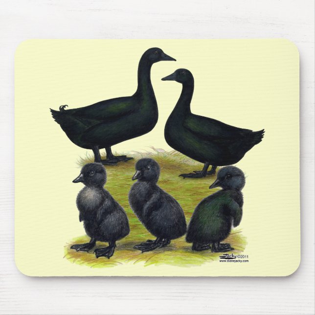 Tapis De Souris Famille Cayuga Duck (Devant)