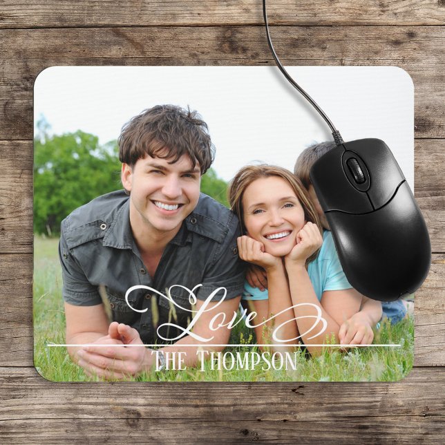 Tapis De Souris Famille d'amour élégant Élégant Photo personnalisé (Créateur téléchargé)