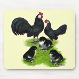Tapis De Souris Famille des Rosecomb Black Bantam