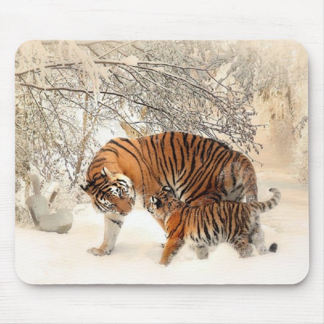 Tapis De Souris Famille Tigers (Devant)