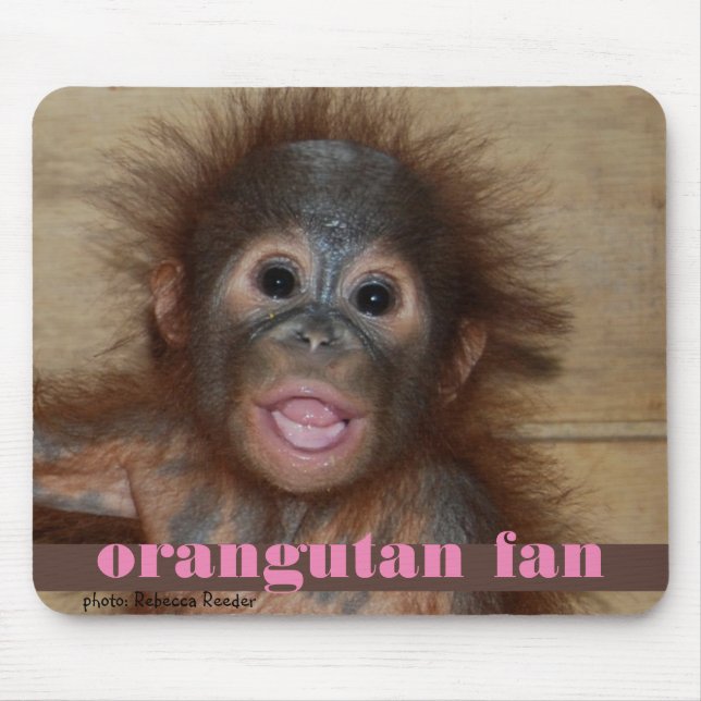 Tapis De Souris Fan d'orang-outan de bébé (Devant)