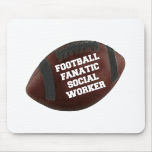 Tapis De Souris Fanatique du football travailleur social