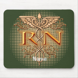 Tapis De Souris Fancy Cuivre Caduceus RN Nurse