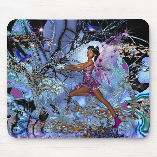 Tapis de souris Fantaisie Art Fée Violette (Devant)