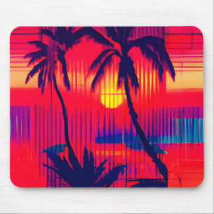 Tapis De Souris Fantaisie d'évasion tropicale
