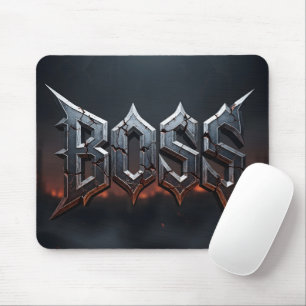 Tapis De Souris Fantastique Épique BOSS Métal en Fer en Détresse