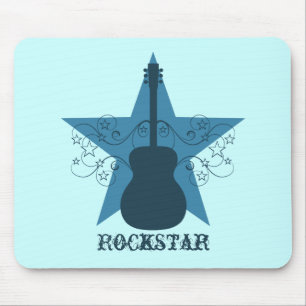 Tapis De Souris Fantastique guitare étoile mousepad, Royal Blue