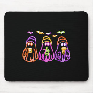 Tapis De Souris Fantôme Boire Café Drôle Costume Halloween Coff